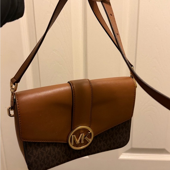 Michael Kors Tan and Brown Crossbody Bag - Picture 2 of 2